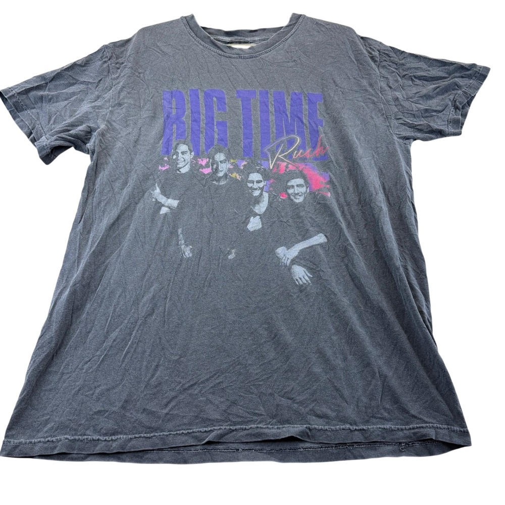 Comfort Colors T-Shirt Mens Large Gray Big Time Rush Forever Tour 2022 Band Tee